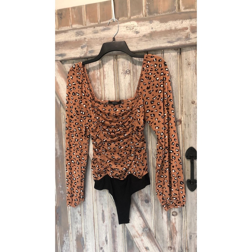 Leopard bodysuit L/S SMALL